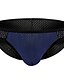 cheap Men&#039;s Exotic Underwear-Men&#039;s Mesh Basic Briefs Underwear G-string Underwear Stretchy Mid Waist 1 PC Blue S