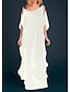 זול שמלות לאם הכלה-מעטפת \ עמוד שמלה לאם הכלה  אורחת חתונה אלגנטית מידה גדולה סקופ צוואר עד הריצפה שיפון חצי שרוול עם אפליקציות 2024