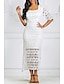 cheap Women&#039;s Dresses-Women&#039;s Sheath Dress Maxi long Dress Sleeveless Floral Print Spring &amp; Summer 2021 White Black S M L XL XXL 3XL
