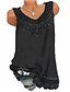 cheap Plus Size Tops-Women&#039;s Tank Top Solid Colored Round Neck Lace Patchwork Tops White Black Purple