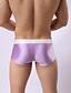 baratos Moda Íntima para Homem Confortável-Homens Simples Cor imaculada Cuecas boxer Micro-Elástica Cintura Baixa Super Sexy 1 PC Azul S