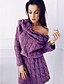cheap Women&#039;s Dresses-Women&#039;s Sweater Jumper Dress Short Mini Dress - Long Sleeve Solid Colored Off Shoulder Loose White Purple Blushing Pink Gray S M L XL
