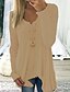 cheap Women&#039;s Sweaters-Women&#039;s Casual Solid Colored Pullover Long Sleeve Long Sweater Cardigans Deep V Spring Fall White Black Blue