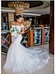 baratos Vestidos de Casamento-Noivado Sensual Formal Vestidos de noiva Sereia Ombro a Ombro Alças Cauda Capela Renda Vestidos de noiva Com Apliques 2024