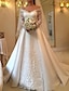 cheap Wedding Dresses-Engagement Vintage Formal Wedding Dresses Ball Gown Off Shoulder Long Sleeve Court Train Satin Bridal Gowns With Lace Insert Appliques 2024