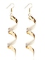 cheap Earrings-Drop Earrings Dangle Earrings For Women&#039;s Party Wedding Casual Alloy Wave Gold Silver