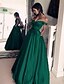 cheap Prom Dresses-Ball Gown Elegant Prom Formal Evening Dress Off Shoulder Backless Short Sleeve Floor Length Satin with Pleats Beading 2022
