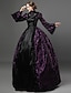 cheap Historical &amp; Vintage Costumes-Maria Antonietta Vintage Victorian Medieval Renaissance 18th Century Dress Party Costume Masquerade Women&#039;s Satin Costume Purple Vintage Cosplay Party Prom Long Sleeve Floor Length Long Length Ball