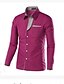 cheap Men&#039;s Shirts-Men&#039;s Shirt Solid Colored Plus Size Basic Long Sleeve Work Slim Tops Business Classic Collar Wine Purple Red / Fall / Spring