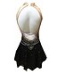 abordables Robes de Patinage Artistique-Robe de Patinage Artistique Femme Fille Patinage Robes Tenue Violet Blanc / Blanc Jaune et jaune Dos ouvert Spandex Micro-élastique Entraînement Tenue de Patinage Classique Cristal / Stras Sans