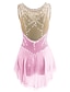 Χαμηλού Κόστους Καλλιτεχνικό πατινάζ-Φόρεμα για φιγούρες πατινάζ Γυναικεία Κοριτσίστικα Patinaj Φορέματα Ροζ Γιαν Μπλε του Αιγαίου Λευκό Κουρελού Δίχτυ Σπαντέξ Εξάσκηση Ανταγωνισμός Ενδυμασία πατινάζ Χειροποίητο Κοσμήματα Στρας Αμάνικο