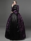 cheap Historical &amp; Vintage Costumes-Maria Antonietta Vintage Victorian Medieval Renaissance 18th Century Dress Party Costume Masquerade Women&#039;s Satin Costume Purple Vintage Cosplay Party Prom Long Sleeve Floor Length Long Length Ball