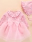 ieftine Seturi Haine Bebelușe-Baby Girls&#039; Basic Solid Colored Long Sleeve Regular Clothing Set Blushing Pink