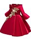 olcso Koszorúslányruhák kislányoknak-A-vonalú Közepes hossz Virágoslány ruha Parádé Aranyos báli ruha Szatén val vel Csokor 3-16 éves korig alkalmas
