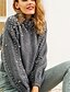 abordables Pulls &amp; Gilets Femme-Femme Couleur Pleine Manches Longues Pullover Pull pull Vin / Gris S / M / L