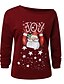 お買い得  セーター＆カーディガン-女性用 スウェットシャツ キャラクター 星形 クリスマス パーカー トレーナー ワイン ホワイト ブラック