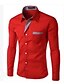 cheap Men&#039;s Shirts-Men&#039;s Shirt Solid Colored Plus Size Basic Long Sleeve Work Slim Tops Business Classic Collar Wine Purple Red / Fall / Spring