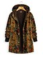 voordelige Damesjassen &amp; trenchcoats-Women&#039;s Parka Long Coat Regular Fit Ethnic Style Jacket Plaid Yellow / Plus Size / Plus Size