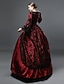cheap Historical &amp; Vintage Costumes-Maria Antonietta Rococo Victorian Medieval 18th Century Square Neck Dress Party Costume Masquerade Ball Gown Women&#039;s Lace Satin Lace Costume Emerald Green / Fuchsia Vintage Cosplay Party Prom Long