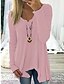 cheap Women&#039;s Sweaters-Women&#039;s Casual Solid Colored Pullover Long Sleeve Long Sweater Cardigans Deep V Spring Fall White Black Blue