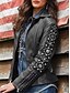 cheap Women&#039;s Jackets-Women&#039;s Solid Colored Fall &amp; Winter Faux Leather Jacket Regular Daily Long Sleeve PU Coat Tops Black