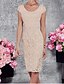 cheap Mother of the Bride Dresses-Two Piece A-Line Mother of the Bride Dress Jewel Neck Knee Length Lace Half Sleeve Jacket Dresses with Appliques 2023