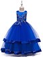 cheap Party Dresses-Girls&#039; Sleeveless Floral Solid Colored 3D Printed Graphic Dresses Active Cute Maxi Polyester Dress Kids Regular Fit Mesh Embroidered Beaded