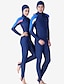 Χαμηλού Κόστους Wetsuits &amp; Diving Suits-Dive&amp;Sail Ανδρικά Dive κοστούμι του δέρματος 1mm Ελαστίνη Προστατευτικά Διατηρείτε Ζεστό Αδιάβροχη Προστασία από τον ήλιο UV Μακρυμάνικο Κολύμβηση Καταδύσεις Ψαροντούφεκο Patchwork / Αναπνέει