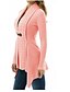 cheap Cardigans-Women&#039;s Cardigan Solid Colored Long Sleeve Regular Fit Oversized Sweater Cardigans V Neck Purple Blushing Pink Gray
