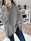 cheap Sweaters-Women&#039;s Pullover Sweater Knitted Solid Color Basic Casual Long Sleeve Loose Sweater Cardigans Turtleneck Fall Winter Blushing Pink Gray White / Holiday