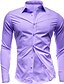 cheap Men&#039;s Tuxedo Shirts-Men&#039;s Shirt Prom Shirt Solid Colored Spread Collar Wine White Black Purple Dark Blue Long Sleeve Plus Size Daily Work Basic Slim Tops Business / Spring / Fall
