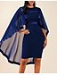 cheap Summer Dresses-Women&#039;s Sheath Dress Knee Length Dress Wine Black Navy Blue Sleeveless Solid Colored Crew Neck Hot Elegant For Mother / Mom Going out Kentucky Derby S M L XL XXL 3XL 4XL 5XL / Plus Size / Plus Size