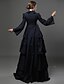 cheap Historical &amp; Vintage Costumes-Maria Antonietta Victorian Medieval 18th Century Cocktail Dress Vintage Dress Dress Party Costume Masquerade Prom Dress Women&#039;s Costume Vintage Cosplay Party Prom Long Sleeve Long Length Ball Gown