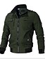 cheap Men’s Jackets &amp; Coats-Men&#039;s Jacket Fall &amp; Winter Daily Regular Coat Stand Collar Regular Fit Jacket Long Sleeve Solid Colored Blue Army Green Khaki
