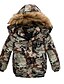 cheap Outerwear-Kids Boys&#039; Basic Print Solid Colored Down &amp; Cotton Padded Black