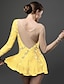 Χαμηλού Κόστους Καλλιτεχνικό πατινάζ-Φόρεμα για φιγούρες πατινάζ Γυναικεία Κοριτσίστικα Patinaj Φορέματα Ανοικτό Κίτρινο Ροζ Γιαν Μαύρο Κουρελού Δίχτυ Σπαντέξ Υψηλή Ελαστικότητα Εκπαίδευση Ανταγωνισμός Ενδυμασία πατινάζ Χειροποίητο