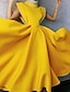 זול שמלות ערב-גזרת A שמלות ערב אלגנטית שמלה ללבוש למסיבה ערב רישמי באורך הקרסול ללא שרוולים צווארון גבוה בד מתיחה עם חרוזים 2024