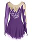 abordables Tenues de patinage artistique-Robe de Patinage Artistique Femme Fille Patinage Robes Tenue Jaune clair Violet claire Pourpre foncé Ourlet Asymétrique Spandex Haute élasticité Compétition Tenue de Patinage Fait à la main Strass