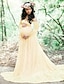 voordelige Zwangerschapsjurken-Dames Strakke jurk Wit Paars Blozend Roze Goud Lange mouw Wit Effen Kant Ronde hals Strapless Basic S M L XL