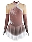 Χαμηλού Κόστους Καλλιτεχνικό πατινάζ-Φόρεμα για φιγούρες πατινάζ Γυναικεία Κοριτσίστικα Patinaj Φορέματα Κίτρινο Σκούρο μωβ Dusty Rose Κουρελού Λουλούδι Δίχτυ Σπαντέξ Υψηλή Ελαστικότητα Ανταγωνισμός Ενδυμασία πατινάζ Χειροποίητο Φλοράλ
