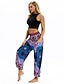 cheap Yoga Pants &amp; Bloomers-Women&#039;s Yoga Pants Side Pockets Harem Smocked Waist Lightweight Quick Dry High Waist Belly Dance Fitness Bloomers Bohemian Hippie Boho Ocean Blue Light Purple Jade Sports Activewear Stretchy Loose Fit
