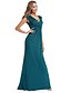 cheap Women&#039;s Dresses-Women&#039;s Maxi A Line Dress - Sleeveless Solid Colored V Neck Elegant Wedding Event / Party Blue S M L XL / Cotton