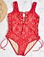 cheap Women&#039;s Swimwear-Women&#039;s Swimwear Bikini EU / US Size Swimsuit Lace up Backless Solid Colored Black White Wine Red Beige Triangle Bathing Suits Basic