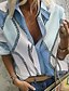 cheap Women&#039;s Blouses &amp; Shirts-Women&#039;s Blouse Shirt Geometric Chains Print V Neck Shirt Collar Tops Blue Purple Gray