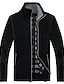 cheap Men&#039;s Cardigan Sweater-Men&#039;s Sweater Cardigan Jumper Knit Zipper Pocket Stand Collar Stylish Casual Daily Holiday Winter Fall Black Wine S M L