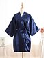 cheap Women&#039;s Robes-Women&#039;s Classic Robes Nightwear Solid Colored Blue / Purple / Blushing Pink One-Size / V Neck