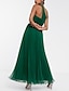 cheap Cocktail Dresses-A-Line Maxi Wedding Guest Prom Dress One Shoulder Sleeveless Ankle Length Chiffon with Pleats Ruched 2022