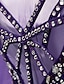 cheap Figure Skating-Figure Skating Dress Women&#039;s Girls&#039; Ice Skating Dress Dark-Gray Violet Purple Mesh Spandex High Elasticity Training Practice Competition Skating Wear Handmade Classic Crystal / Rhinestone Long Sleeve