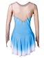 voordelige Kunstschaatsjurkje, broeken en jasjes-Figure Skating Dress Women&#039;s Girls&#039; Ice Skating Dress Outfits Blue Halo Dyeing High Elasticity Competition Skating Wear Handmade Long Sleeve Ice Skating Figure Skating