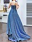 cheap Prom Dresses-A-Line Prom Dresses Sparkle Dress Prom Sweep / Brush Train Sleeveless Spaghetti Strap Jersey with Pleats 2022 / Formal Evening / Sparkle &amp; Shine